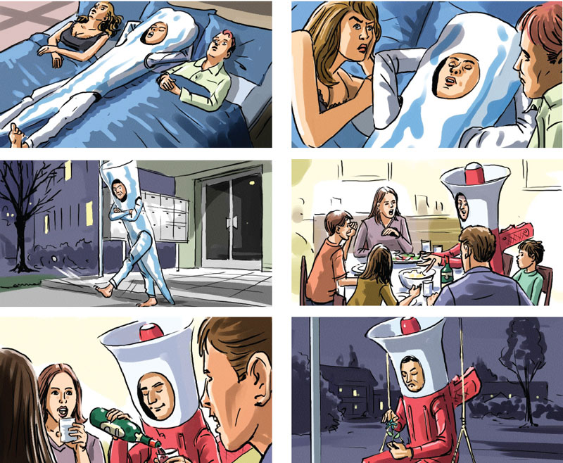 Marco Schaaf storyboard for Lidl