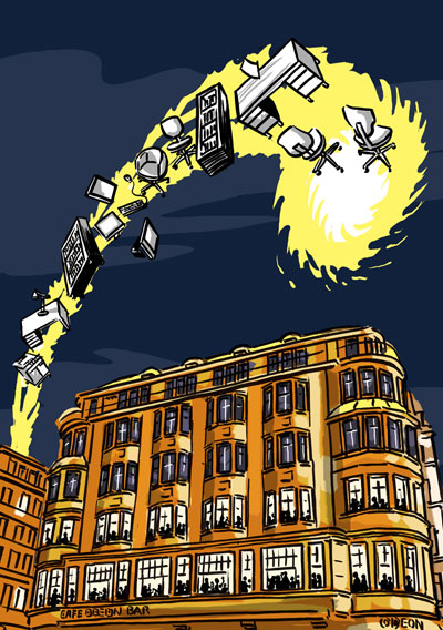 Marco Schaaf illustration for Wirz Address Change Card