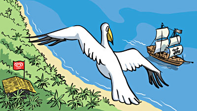 Marco Schaaf Illustrarton Unilever Switzerland, Icecream-card