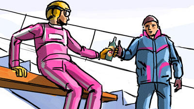Marco Schaaf Illustration Skispringer