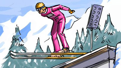 Marco Schaaf Illustration Skispringer