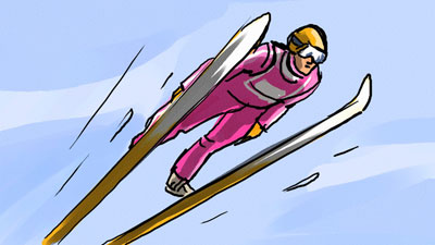 Marco Schaaf Illustration Skispringer