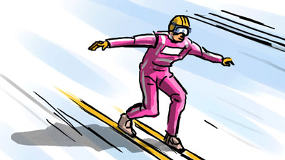 Marco Schaaf Illustration Skispringer