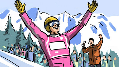 Marco Schaaf Illustration Skispringer